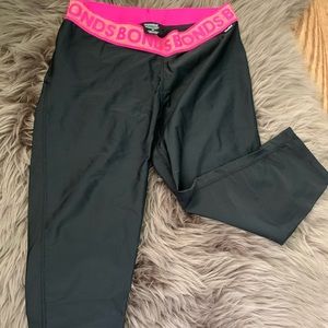 BONDS Black Biker Shorts With Sparkly Pink Waistband